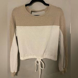 Hollister xs split tone waffle knit sweater
